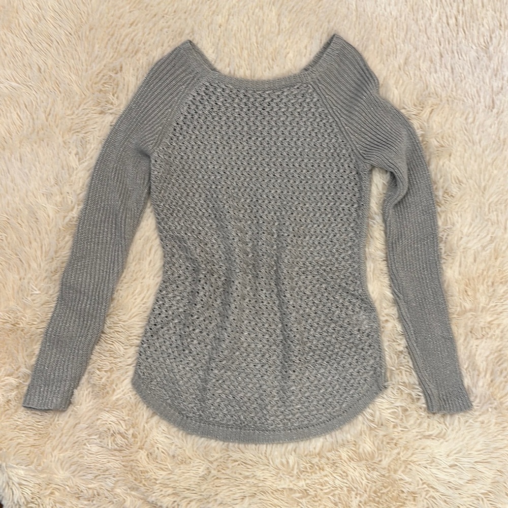 APT. 9 Silver Crew Neck Sweater